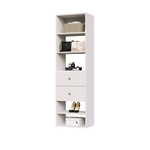Vista 2 Drawer Shelf Tower