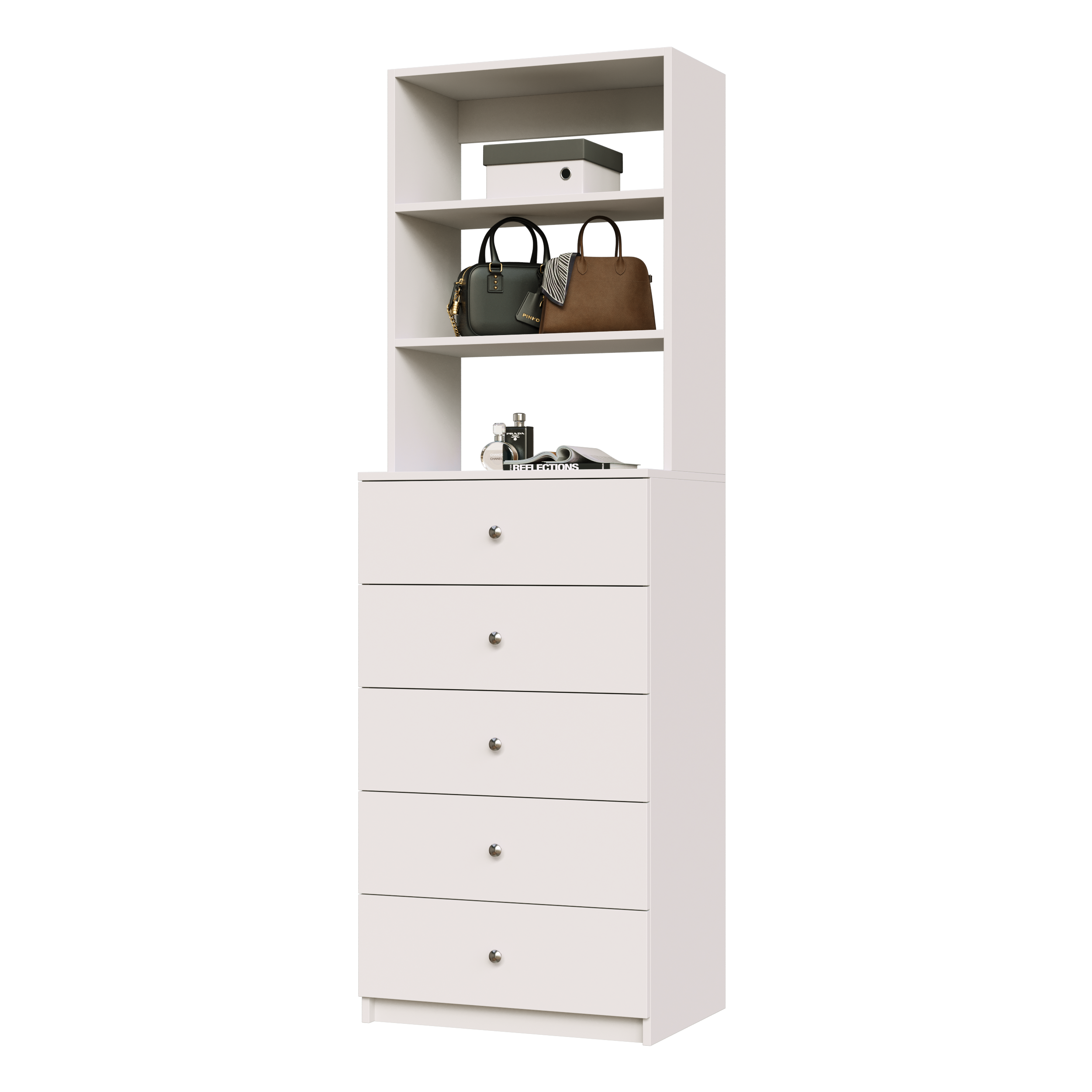 5 Drawer Hutch Tower